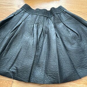 Black faux leather skirt